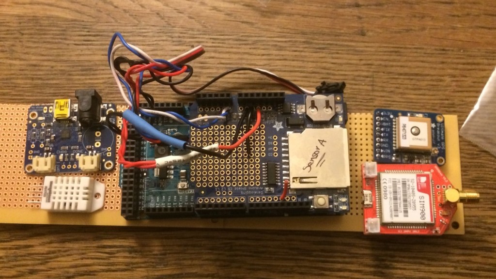 Test fitting electronics to perfboard